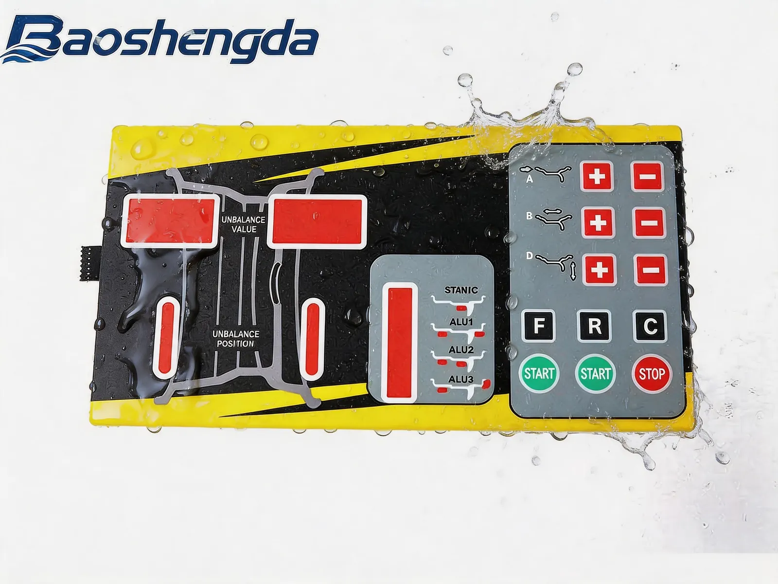 Waterproof membrane switch and IP-rated HMI panel