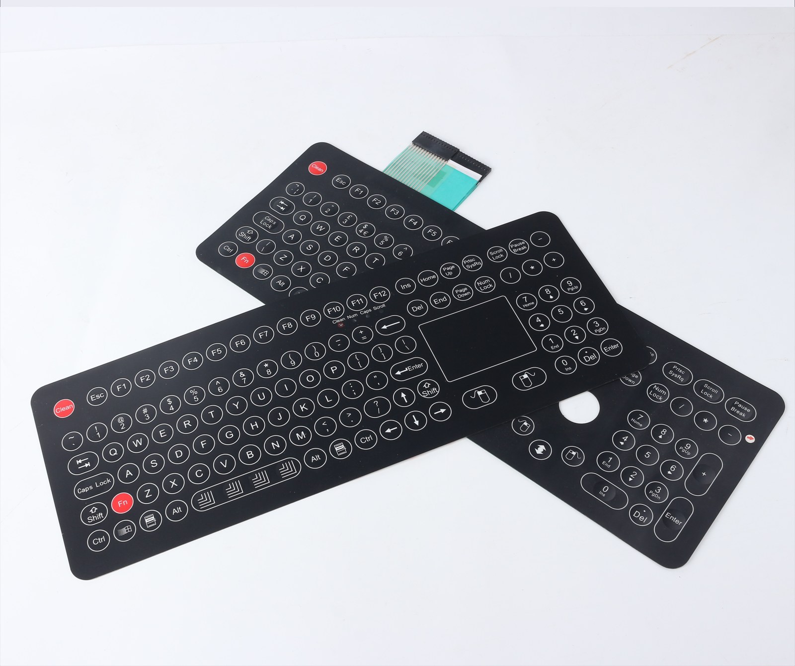 Custom silicone rubber keypad and industrial rubber keyboard samples