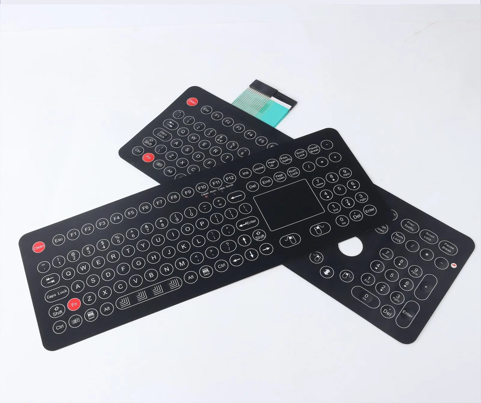 Custom silicone rubber keypad and industrial rubber keyboard samples